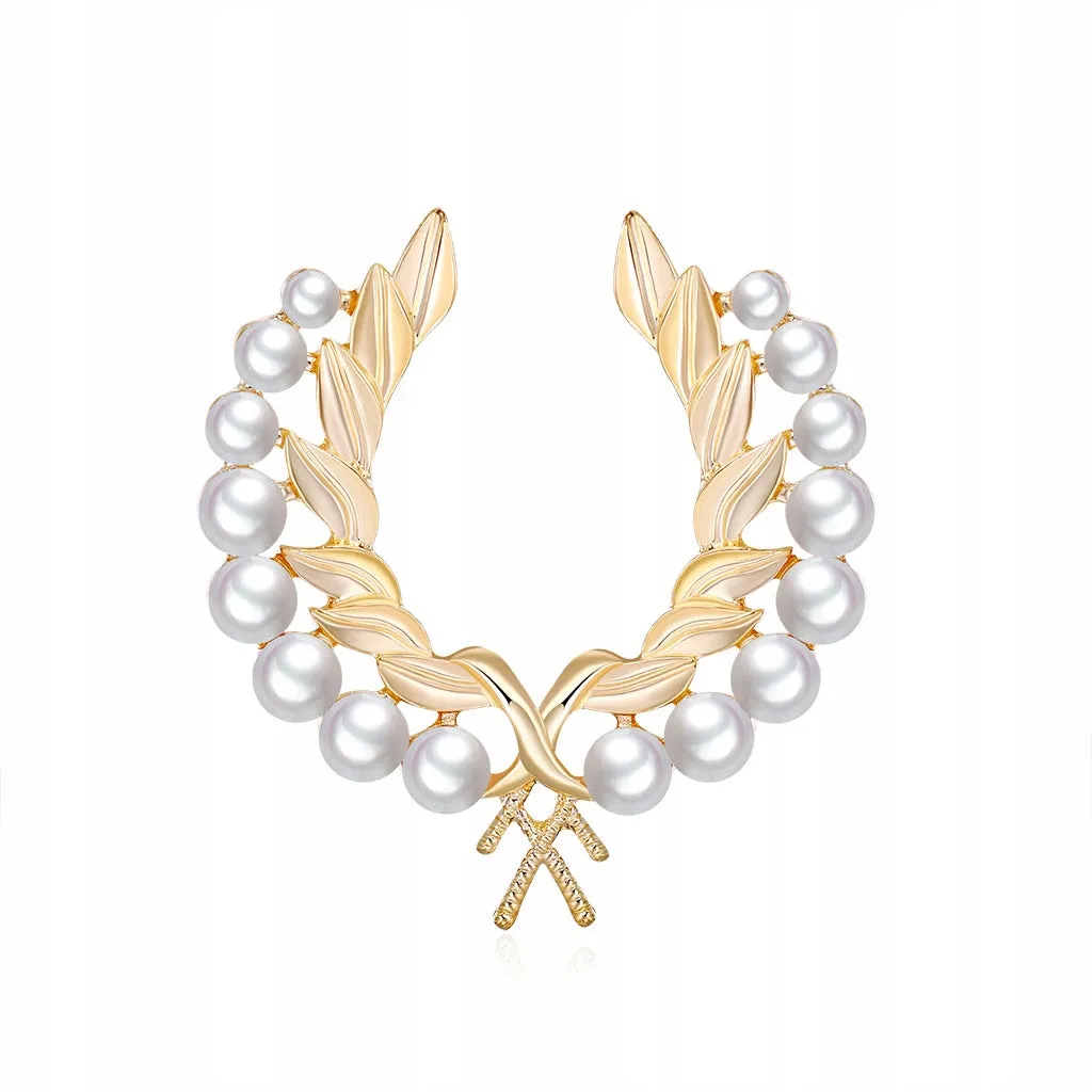 Laurel - brooch in the shape of an Olympic laurel