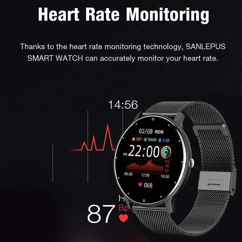 LIGE Smart watch Ladies Full touch Screen Sports Fitness watch IP67 waterproof Bluetooth For Android iOS Smart watch Female