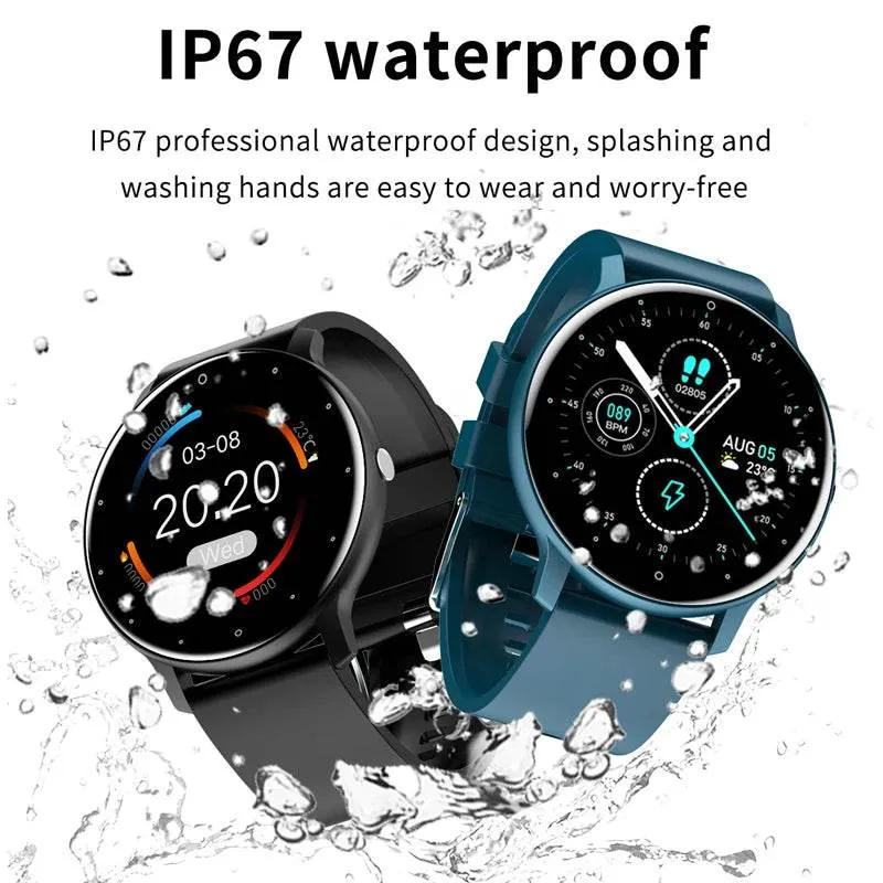 LIGE Smart watch Ladies Full touch Screen Sports Fitness watch IP67 waterproof Bluetooth For Android iOS Smart watch Female