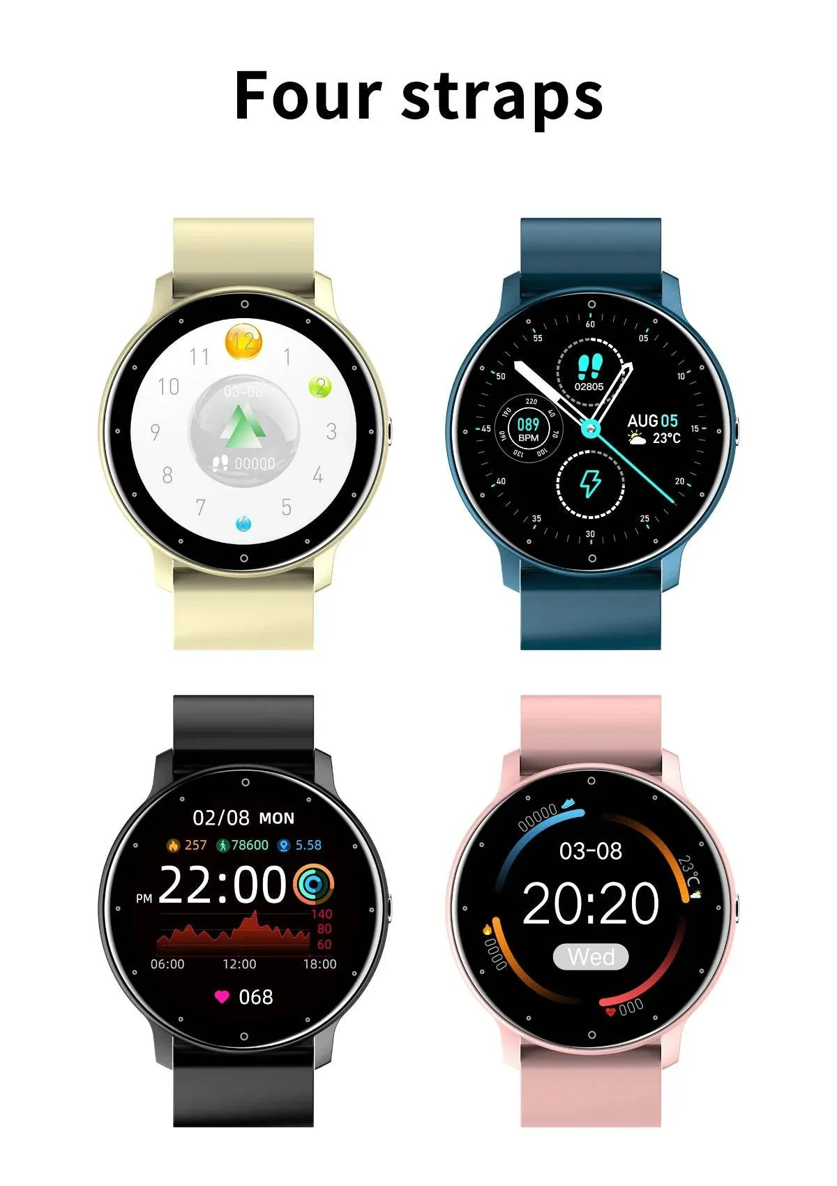 LIGE Smart watch Ladies Full touch Screen Sports Fitness watch IP67 waterproof Bluetooth For Android iOS Smart watch Female