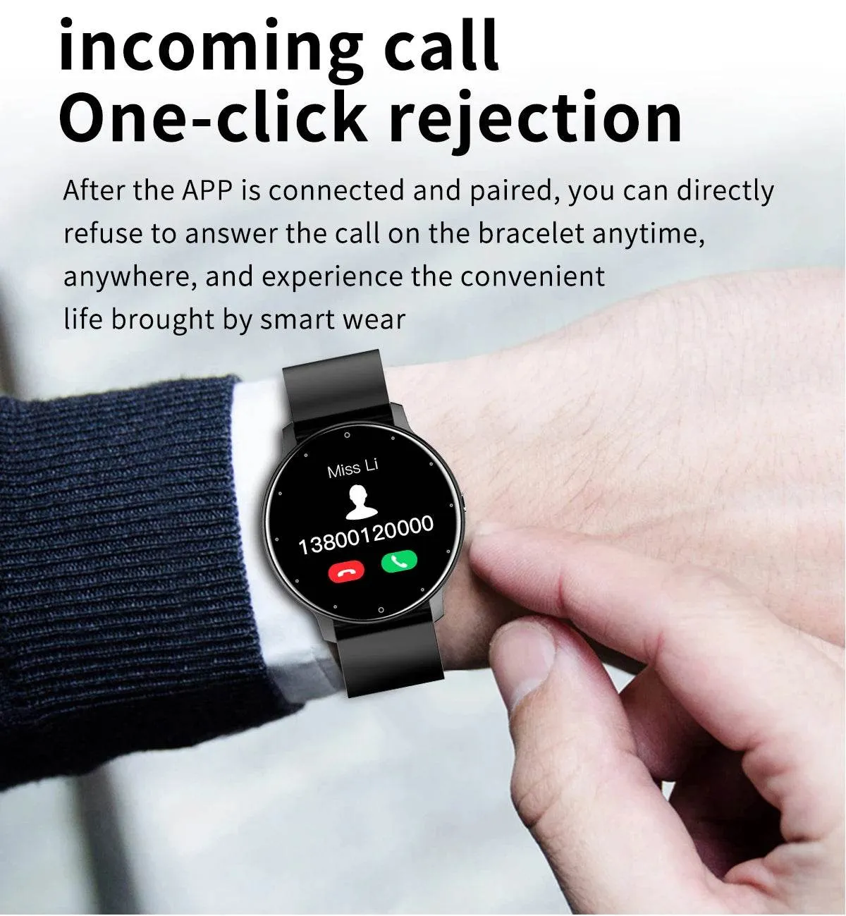 LIGE Smart watch Ladies Full touch Screen Sports Fitness watch IP67 waterproof Bluetooth For Android iOS Smart watch Female