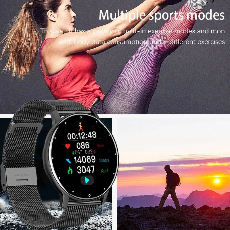 LIGE Smart watch Ladies Full touch Screen Sports Fitness watch IP67 waterproof Bluetooth For Android iOS Smart watch Female