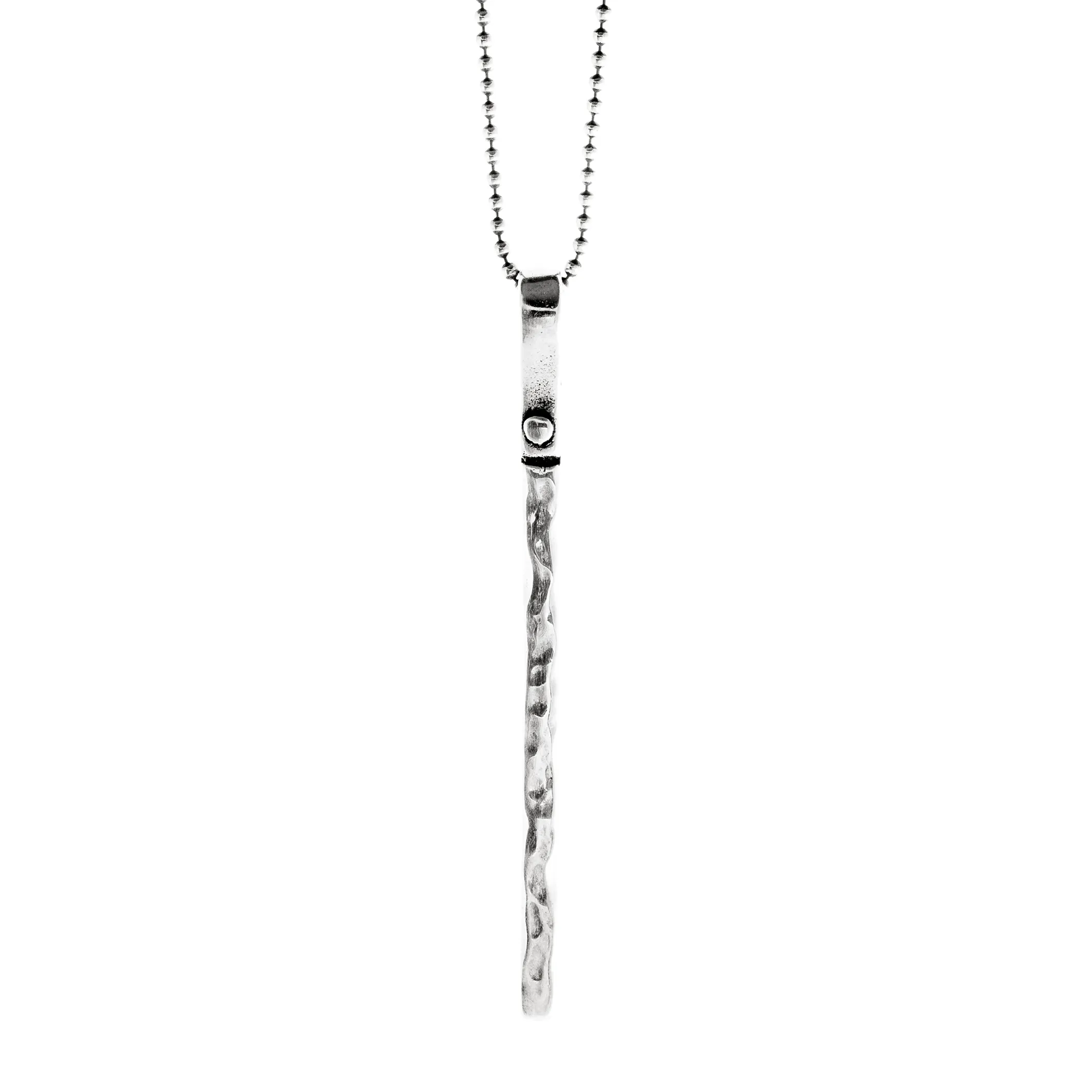 Long Bar Necklace - silver