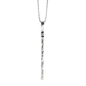 Long Bar Necklace - silver