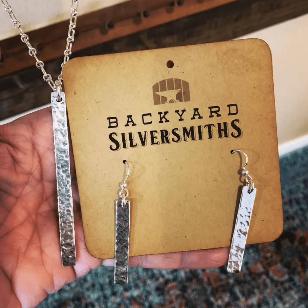 Long Vertical Bar Earrings