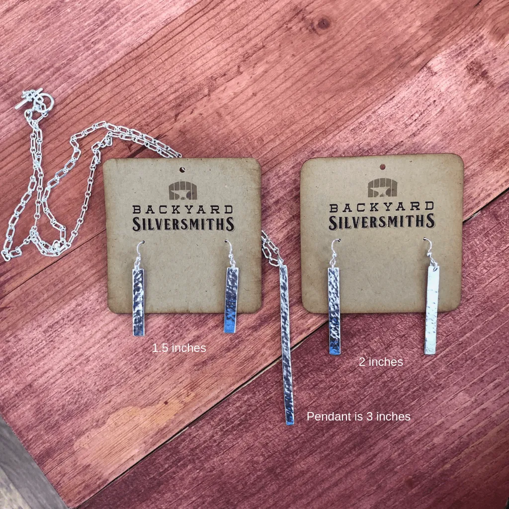 Long Vertical Bar Earrings