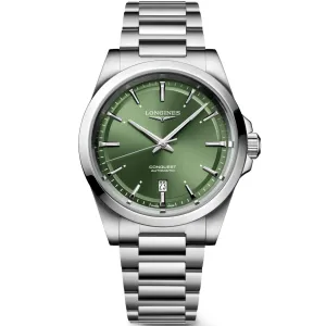 LONGINES CONQUEST 2023 41mm Watches Green Automatic Steel L3.830.4.02.6