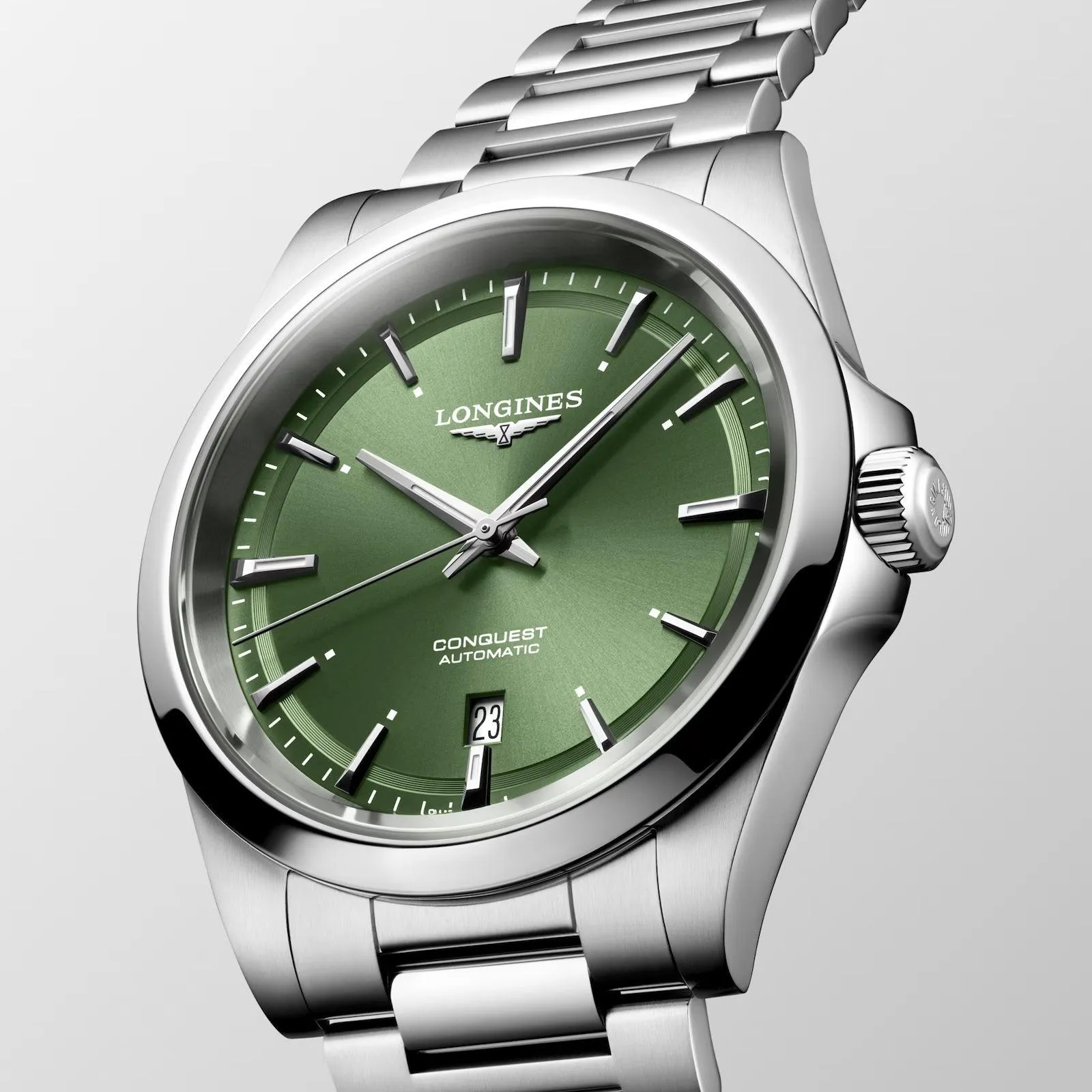 LONGINES CONQUEST 2023 41mm Watches Green Automatic Steel L3.830.4.02.6