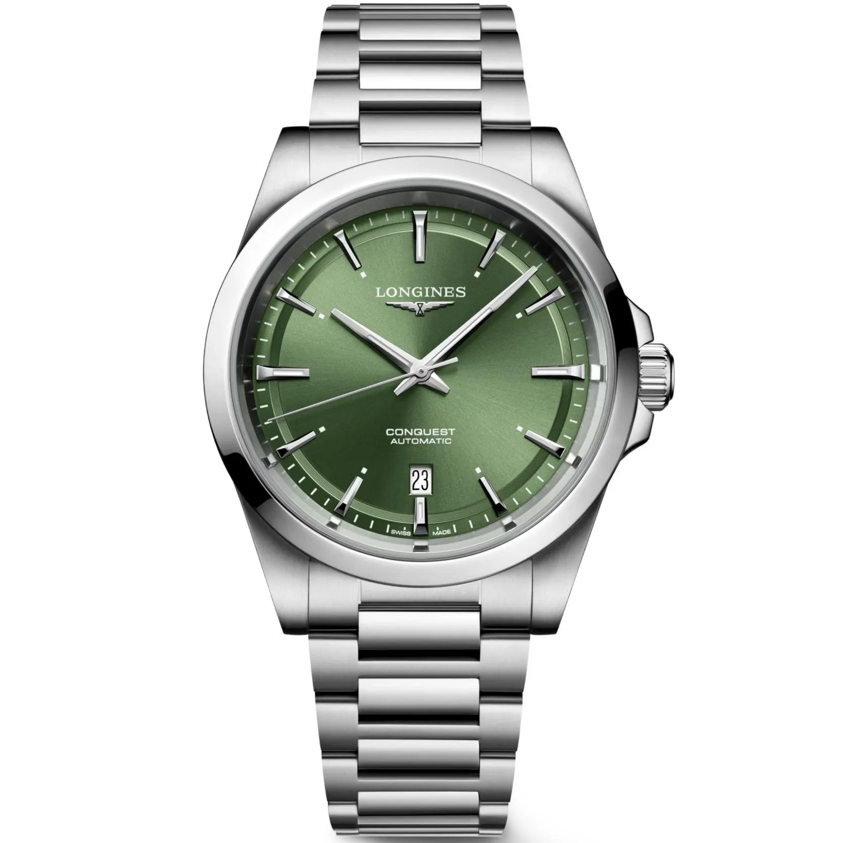 LONGINES CONQUEST 2023 41mm Watches Green Automatic Steel L3.830.4.02.6