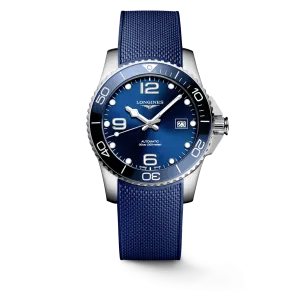 Longines HydroConquest 41mm Blue Rubber Strap Men's Watch L37814969