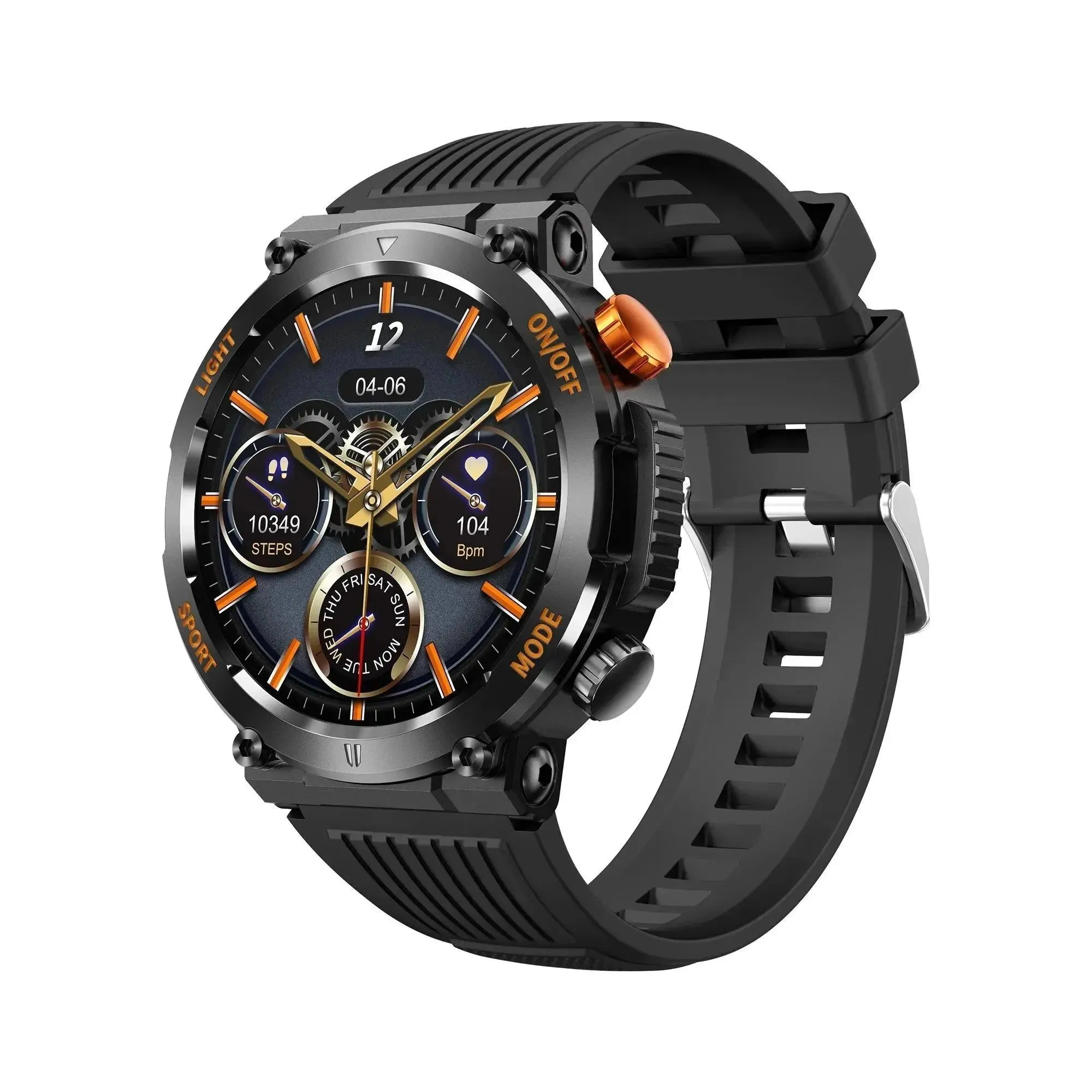 LOPOM HT17 Military Smart Watch for Men Outdoor Sport Fitness Tracker Health Monitoring Smartwatch Women Bluetooth Call Bracelet