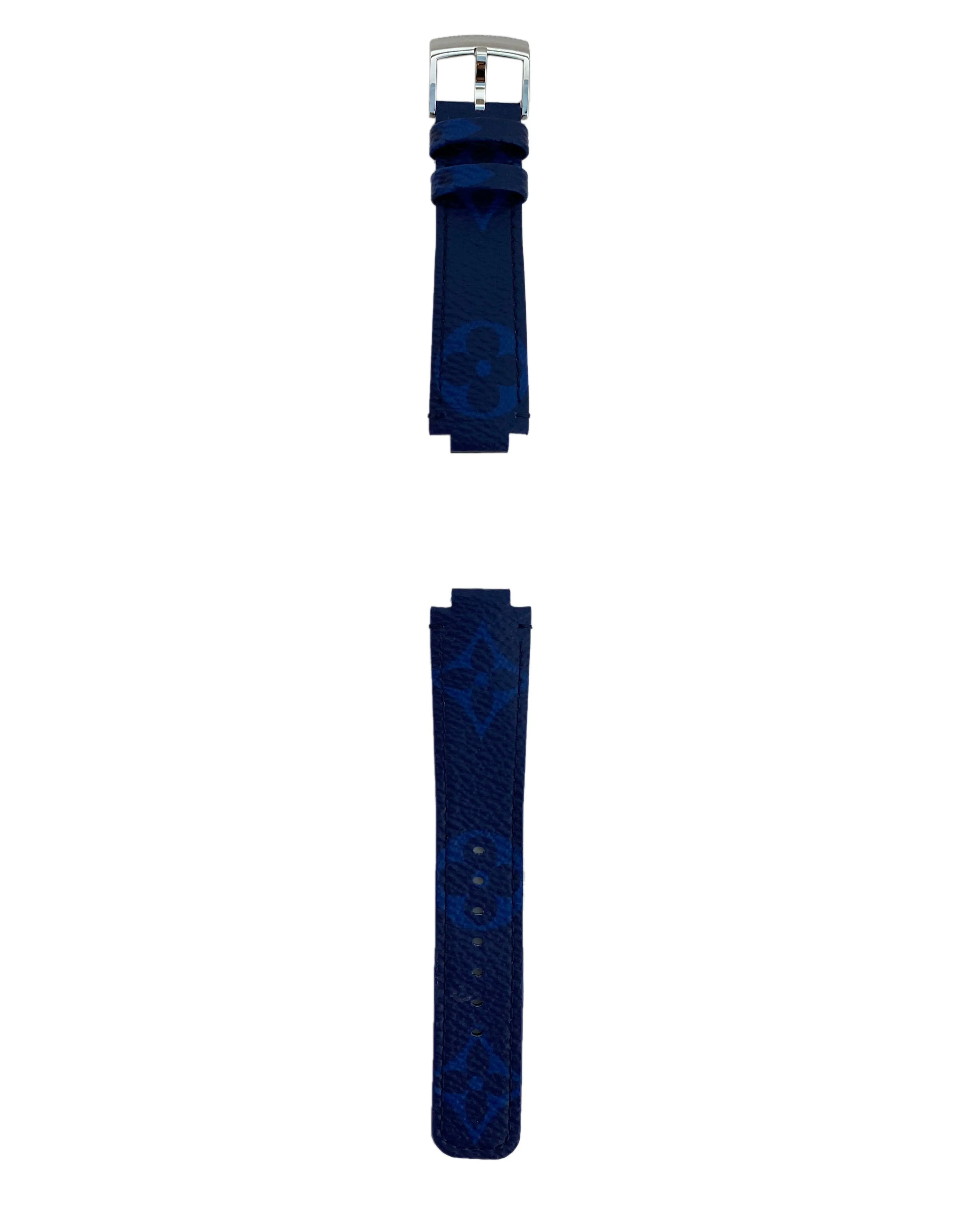 Louis Vuitton Monogram Cobalt Blue Tambour Watch Strap