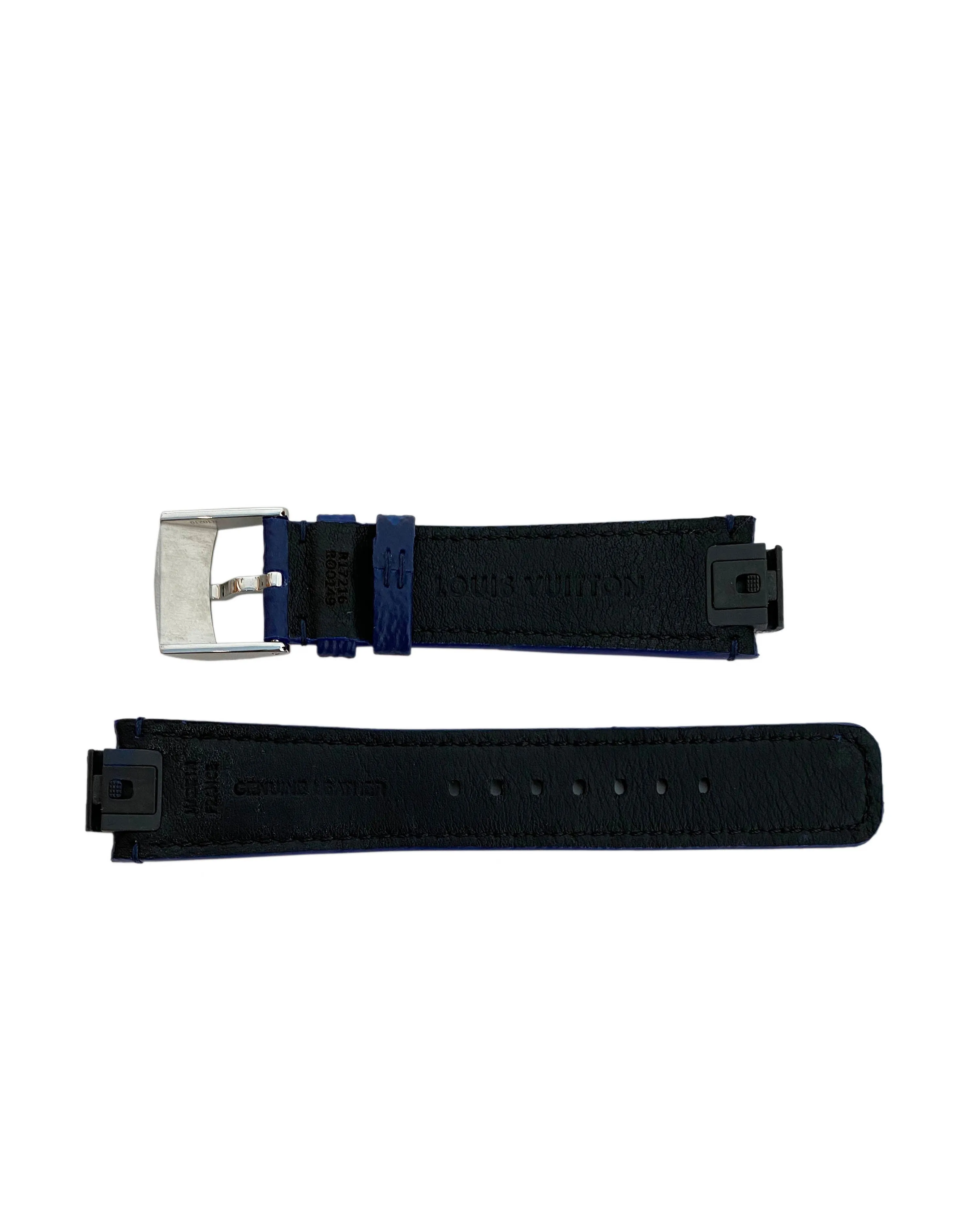 Louis Vuitton Monogram Cobalt Blue Tambour Watch Strap
