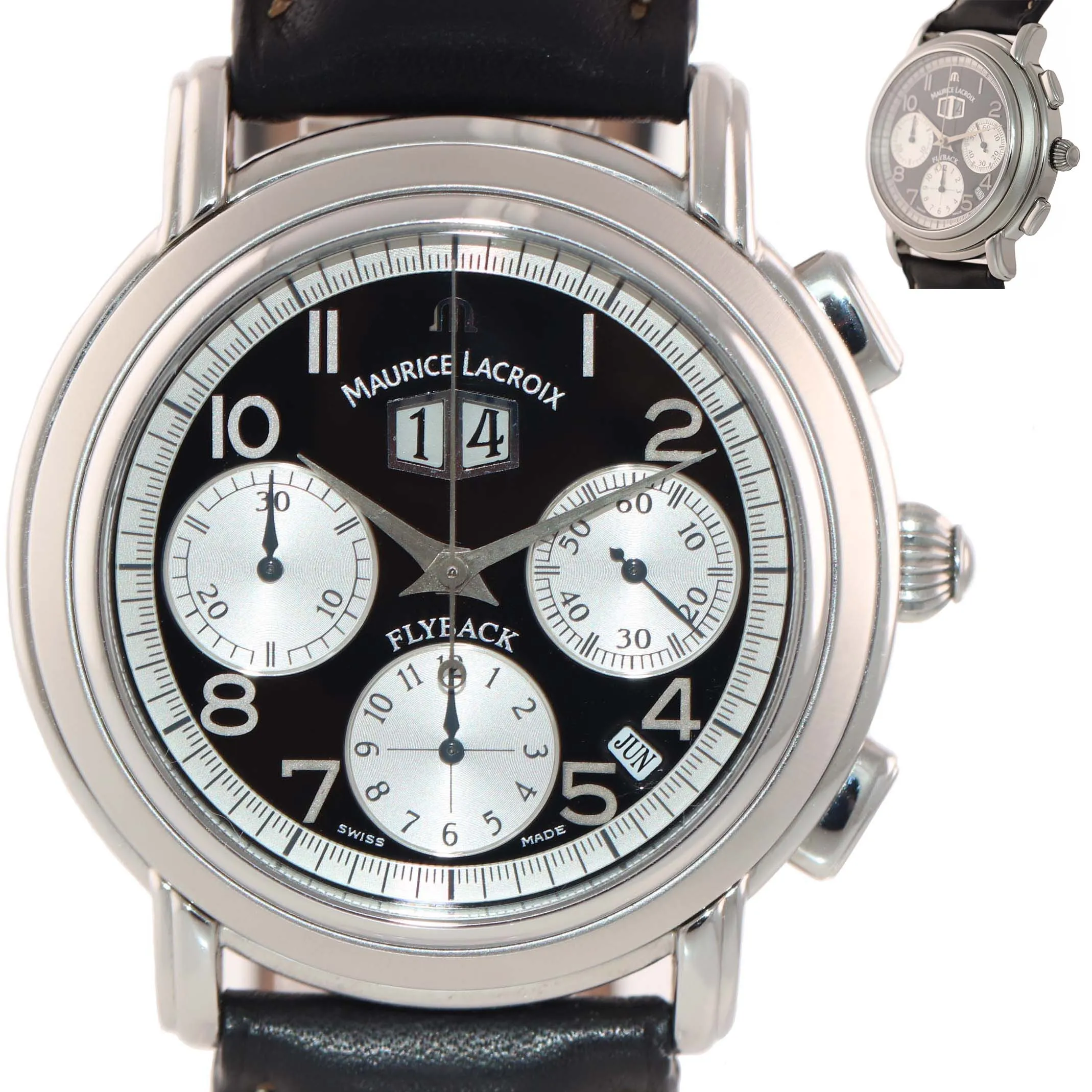 Maurice Lacroix Masterpiece Flyback Date Calendar Chronograph Steel MP6098 Watch