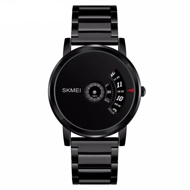 Men's Brand Fashion Luxury Quartz Waterproof Stainless Steel Fashion Watches - Black/Silver