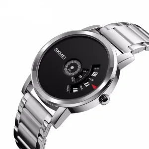Men's Brand Fashion Luxury Quartz Waterproof Stainless Steel Fashion Watches - Black/Silver