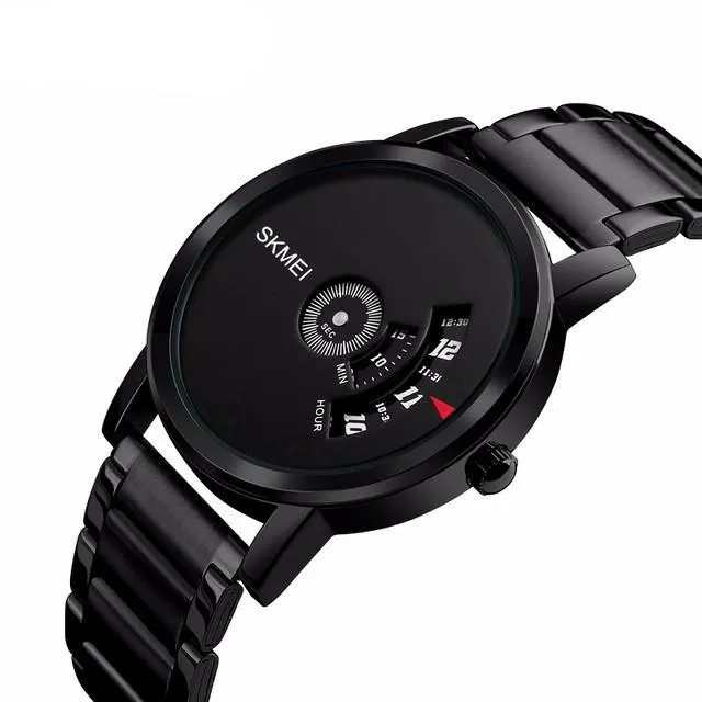 Men's Brand Fashion Luxury Quartz Waterproof Stainless Steel Fashion Watches - Black/Silver