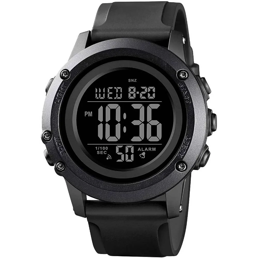 Men's Digital Sports Watch Large Face Waterproof Wrist Watches for Men with Stopwatch Alarm LED Back Light