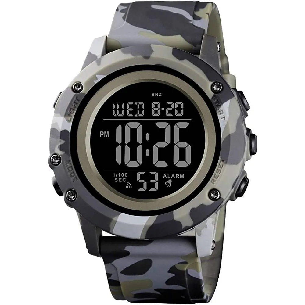 Men's Digital Sports Watch Large Face Waterproof Wrist Watches for Men with Stopwatch Alarm LED Back Light