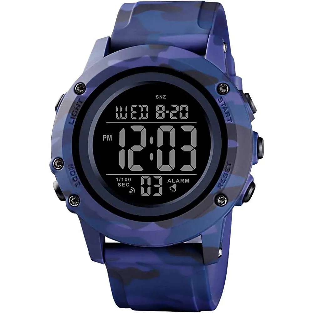 Men's Digital Sports Watch Large Face Waterproof Wrist Watches for Men with Stopwatch Alarm LED Back Light
