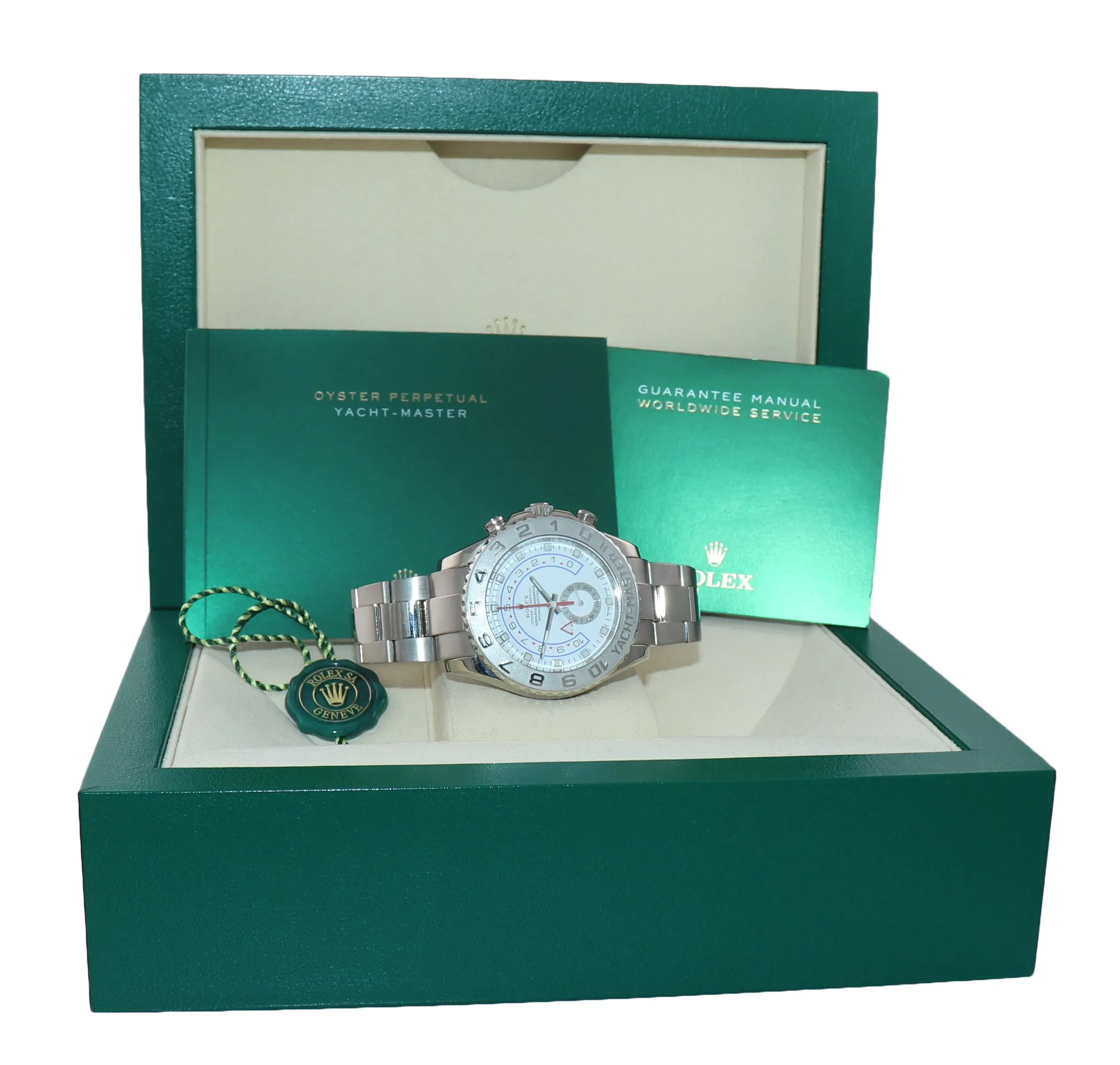 Men's Rolex Yacht-Master II 44mm 18K White Gold 116689 YM 2 Watch Box