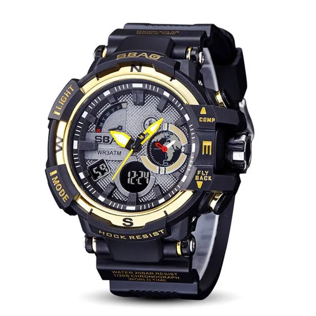 Mens Watches Relogio Masculino Top Brand Luxury Quartz Gold Watch Men Casual Swimming Military Waterproof Sport Geek Wrist Watch