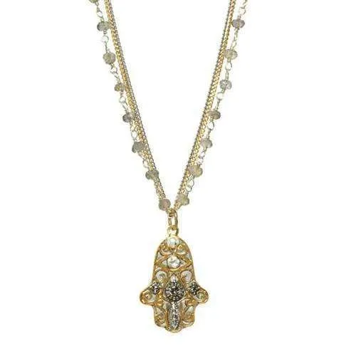 Michal Golan Two-Tone Hamsa Necklace