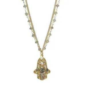 Michal Golan Two-Tone Hamsa Necklace