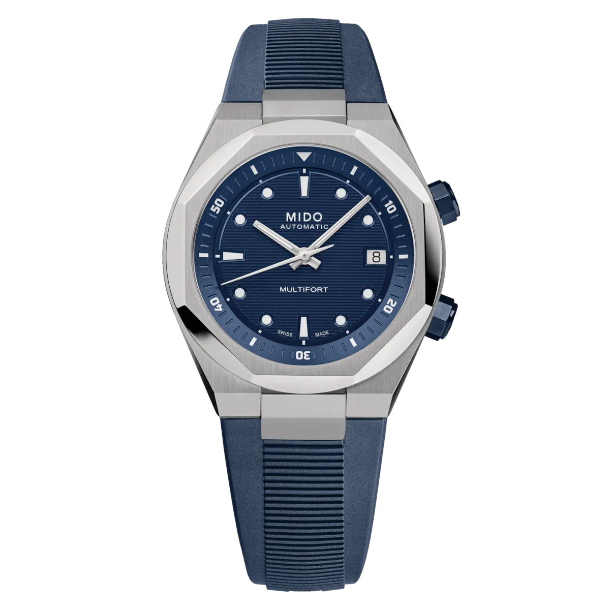 Mido Multifort 8 Two Crowns 40mm Blue Men's Watch M0475071704100