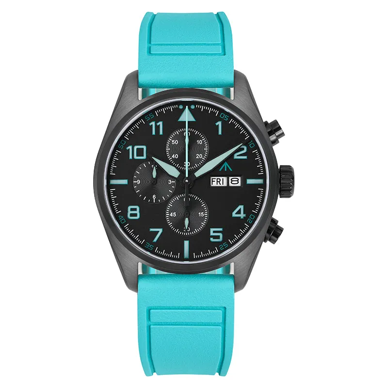 Militado 39mm Sapphire Crystal Pilot Field Chronograph Watch