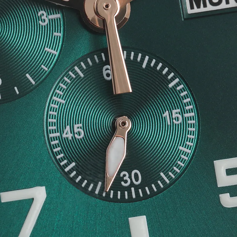 Militado 39mm Sapphire Crystal Pilot Field Chronograph Watch