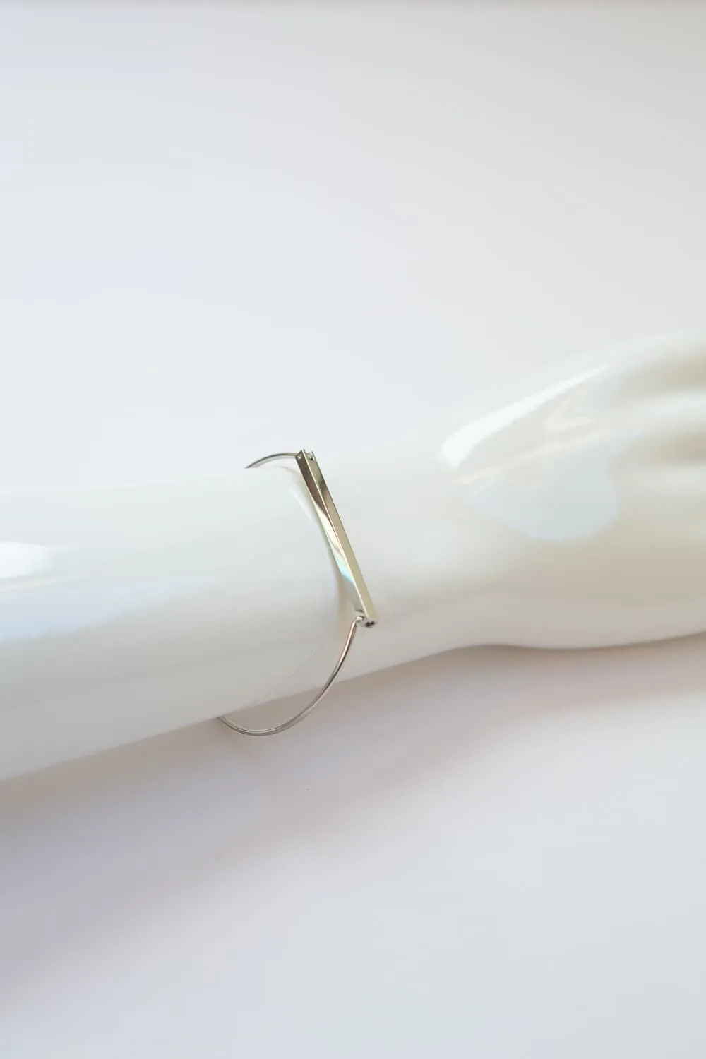 Minimalist Dainty Silver Bar Bracelet