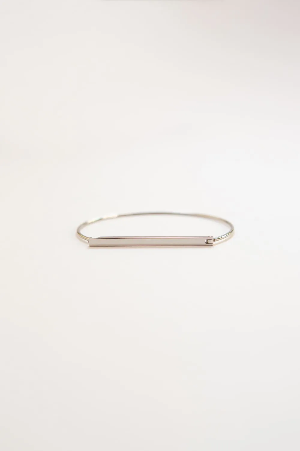 Minimalist Dainty Silver Bar Bracelet