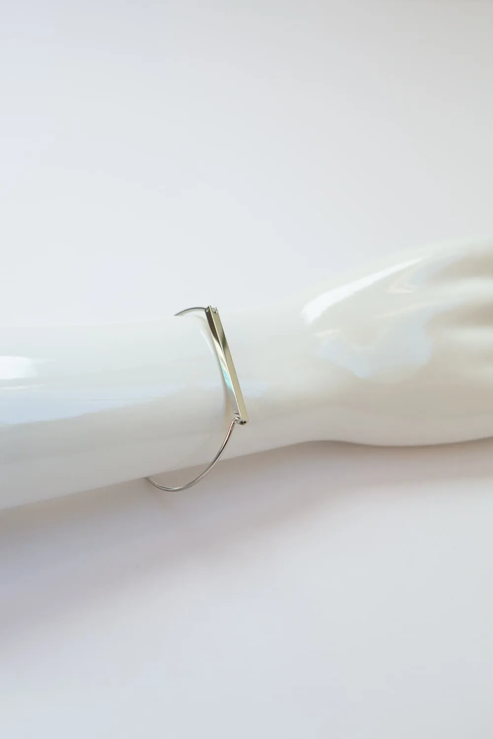 Minimalist Dainty Silver Bar Bracelet