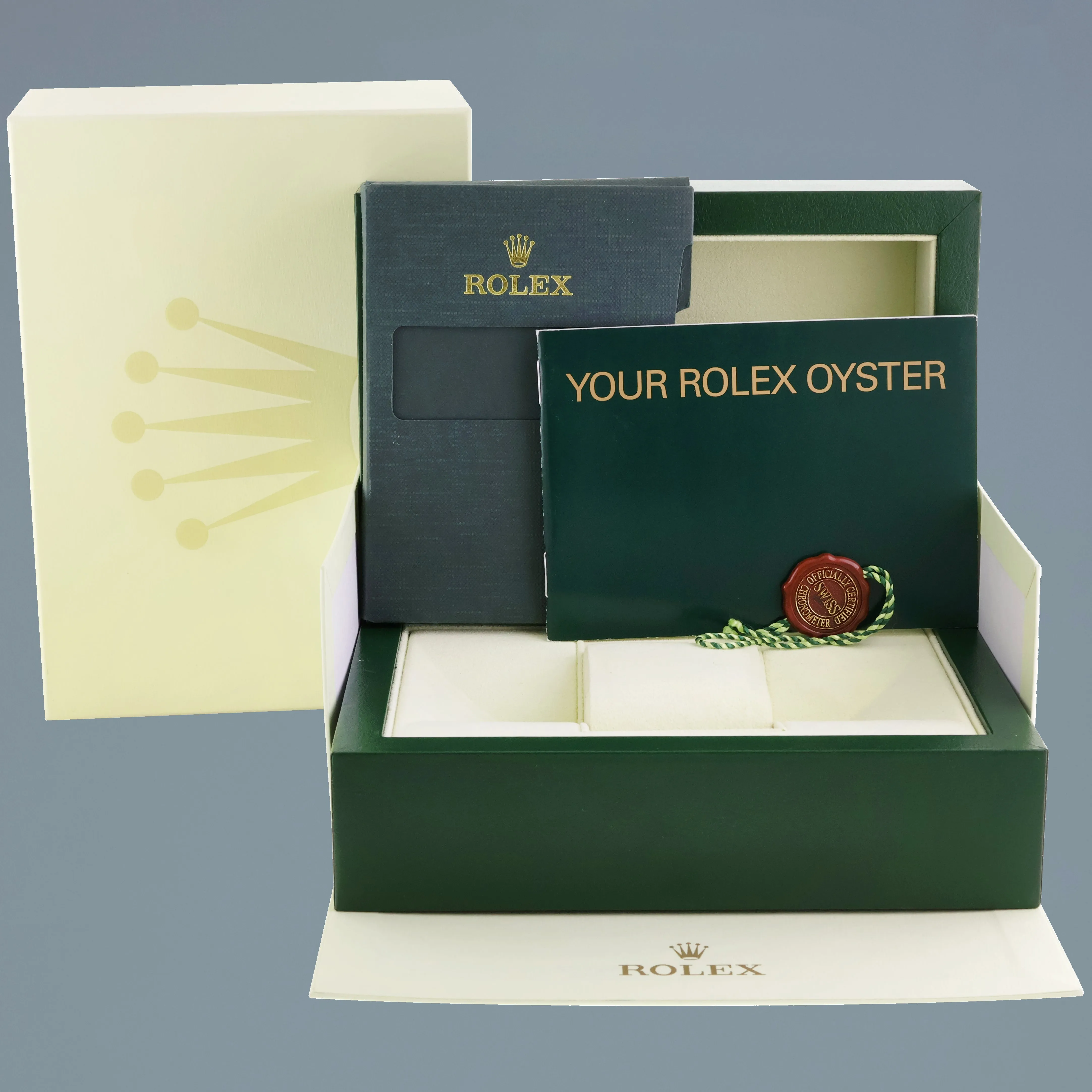 MINT 2000 Rolex Explorer II 16570 Stainless Steel Black Dial GMT 40mm Watch Box