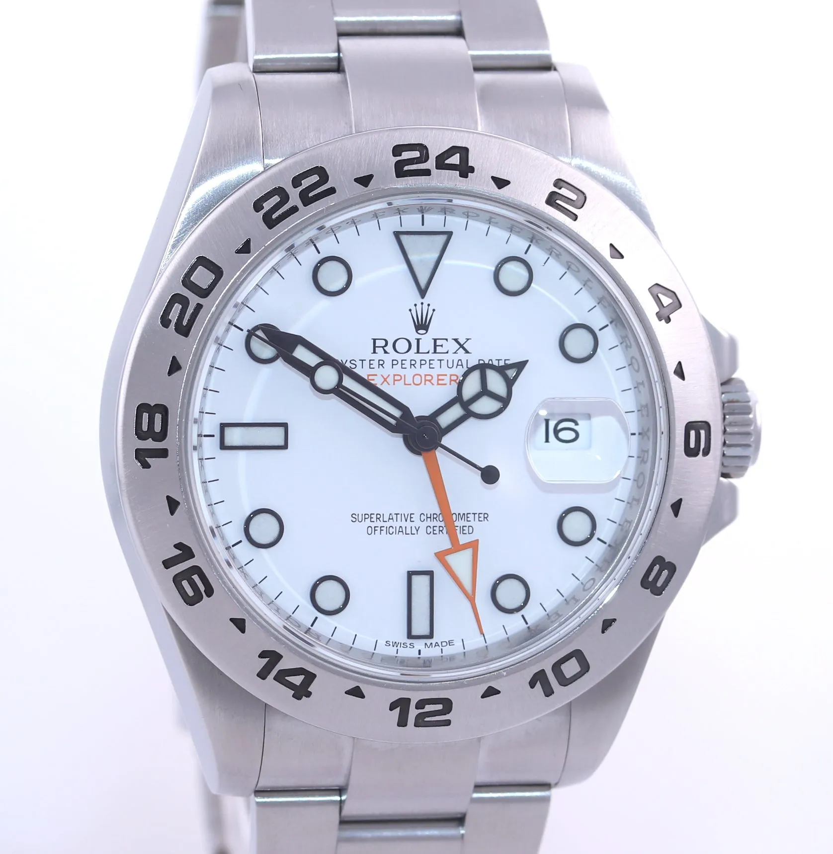 MINT 2017 Rolex Explorer II 42mm Polar 216570 White Steel Oyster GMT Watch Box