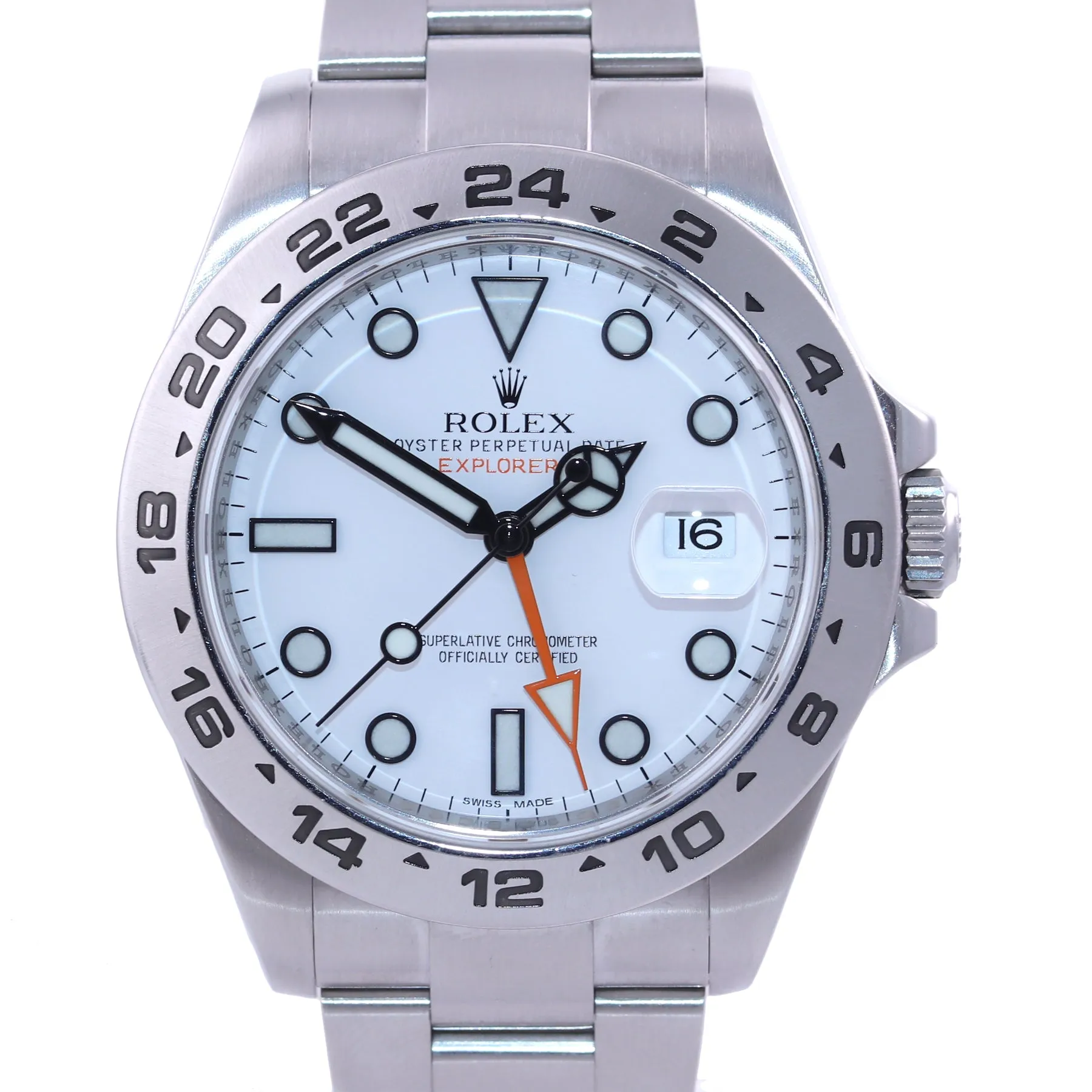 MINT 2017 Rolex Explorer II 42mm Polar 216570 White Steel Oyster GMT Watch Box