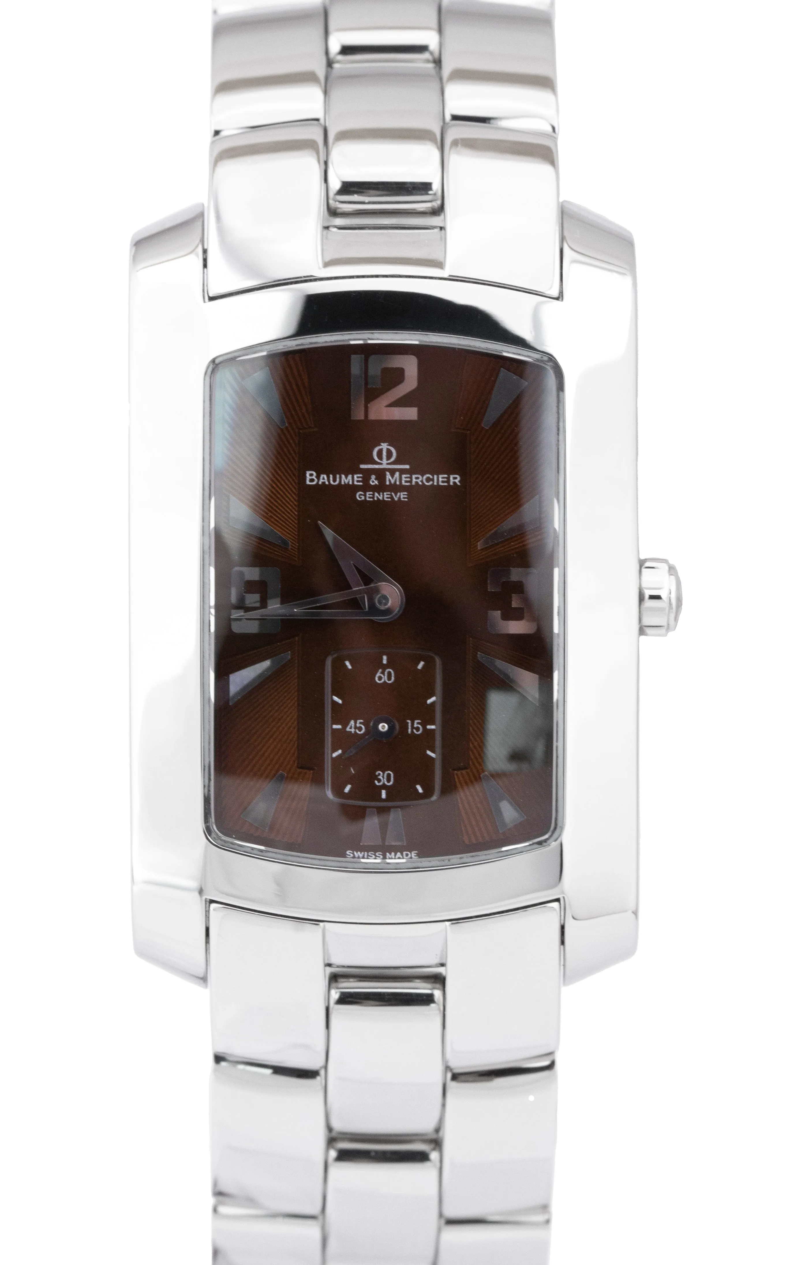 MINT Baume & Mercier Hampton Stainless Steel Brown Quartz 40mm Watch 65310