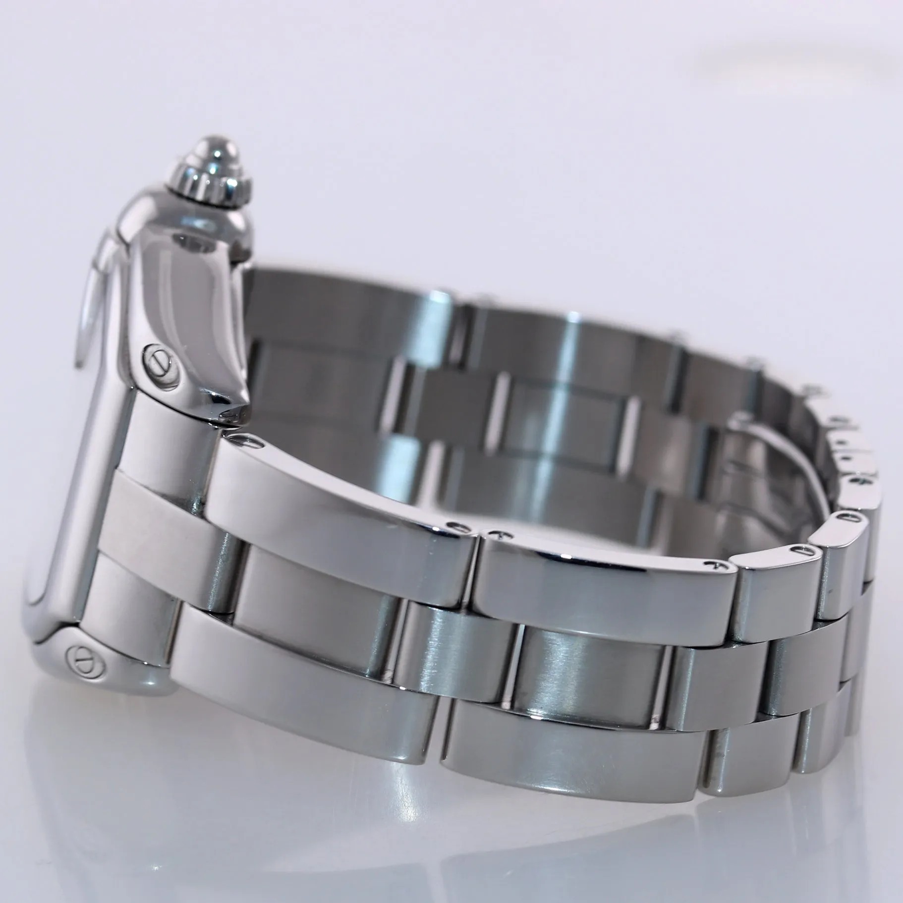 MINT Cartier Roadster Automatic Black Roman W62025V3 Steel 36mm Watch 2510