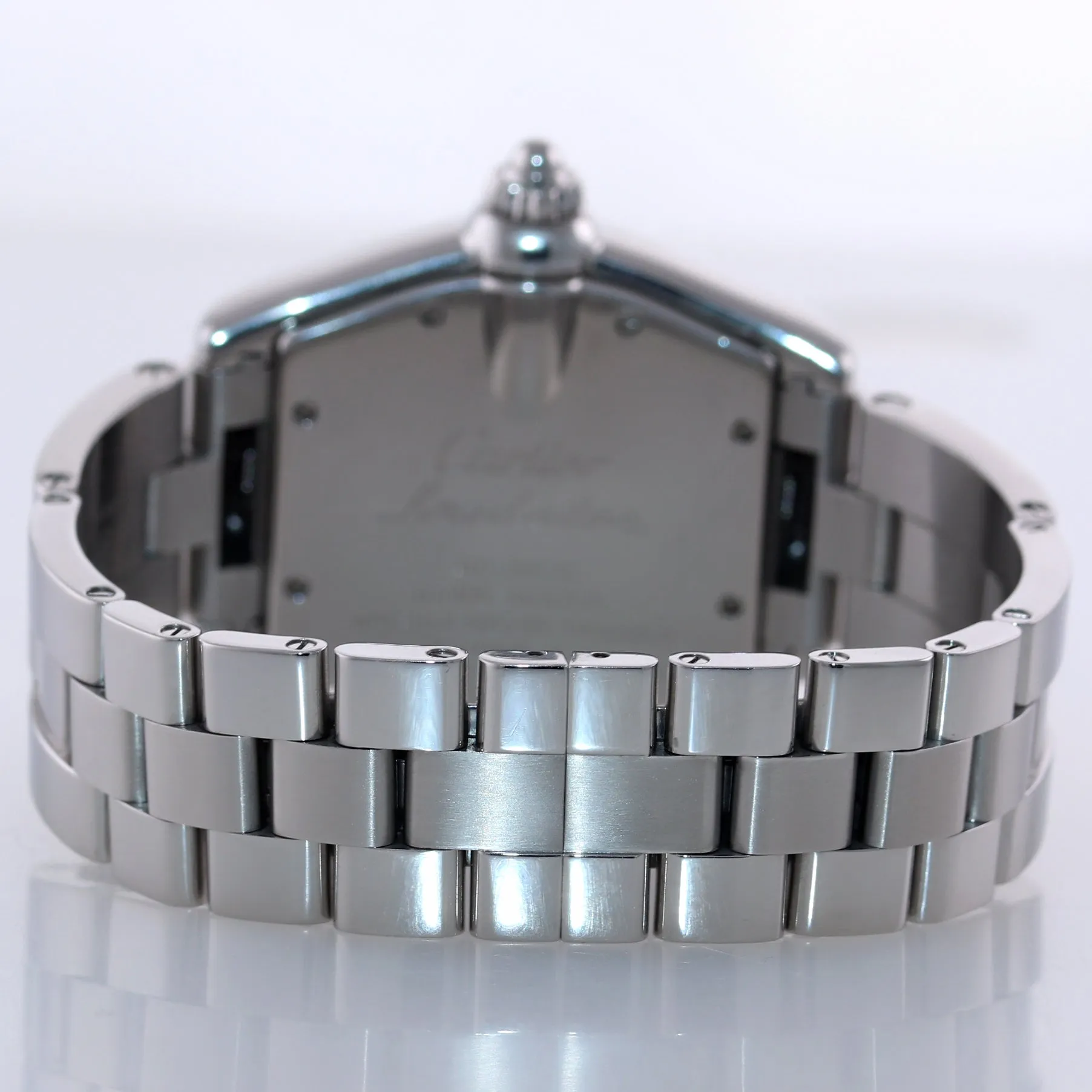 MINT Cartier Roadster Automatic Black Roman W62025V3 Steel 36mm Watch 2510