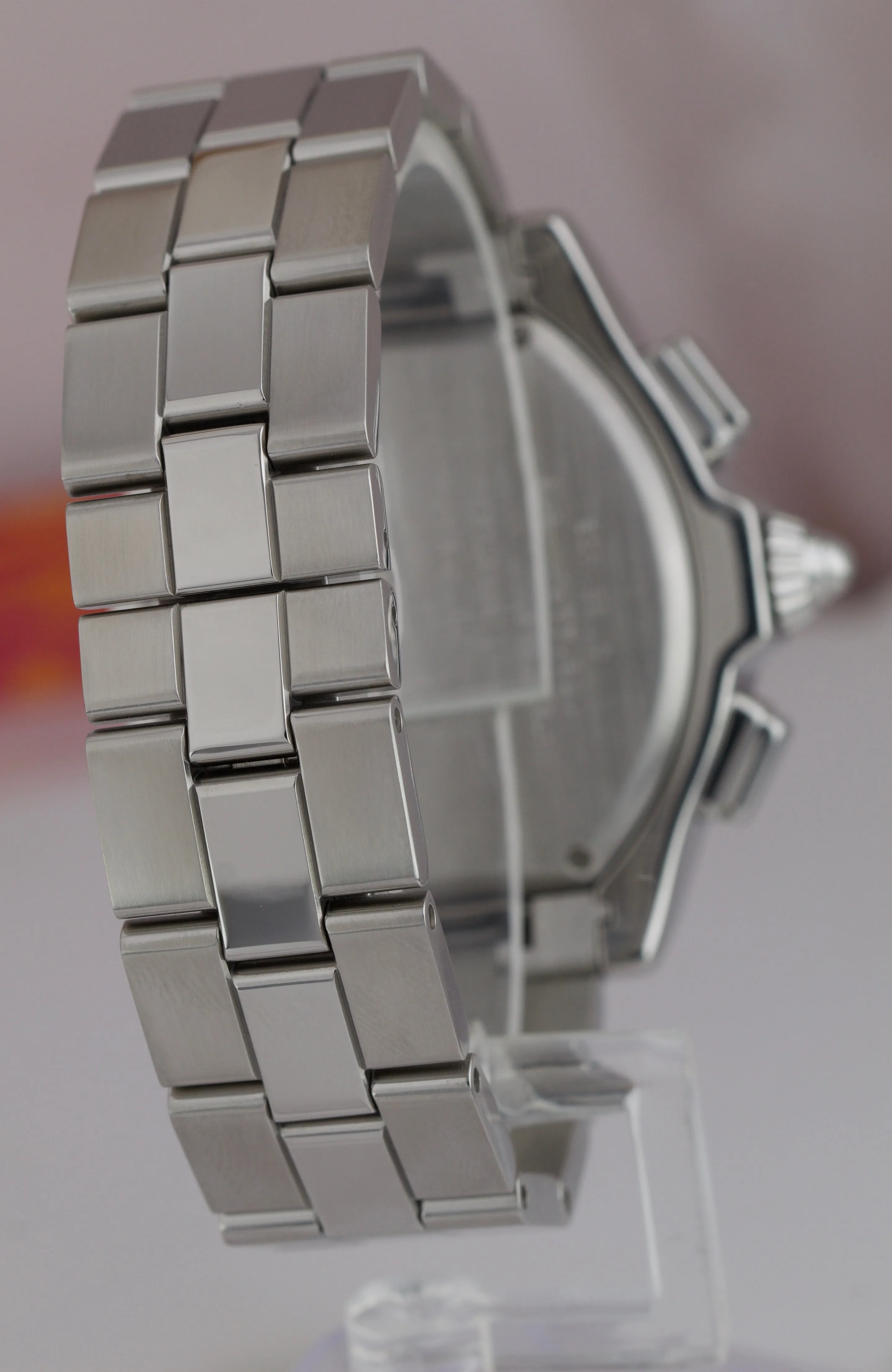 MINT Men's Cartier Roadster XL Stainless Panda Chronograph Watch 3405 W6206020