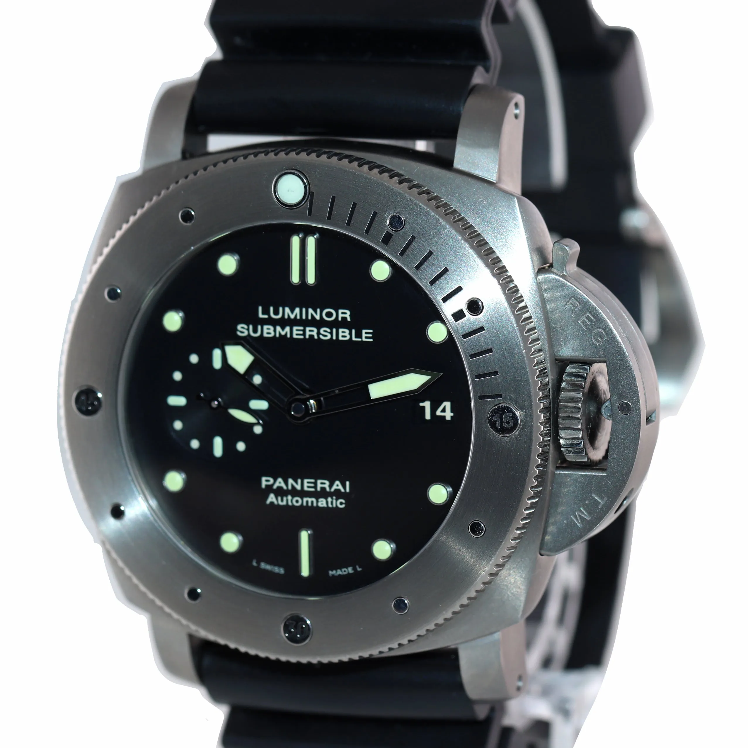 MINT Panerai PAM 305 Luminor Submersible 1950 47mm Titanium Date Watch PAM00305