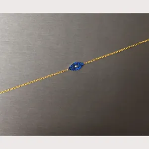 Modern Blue Eye Bracelet-Gold