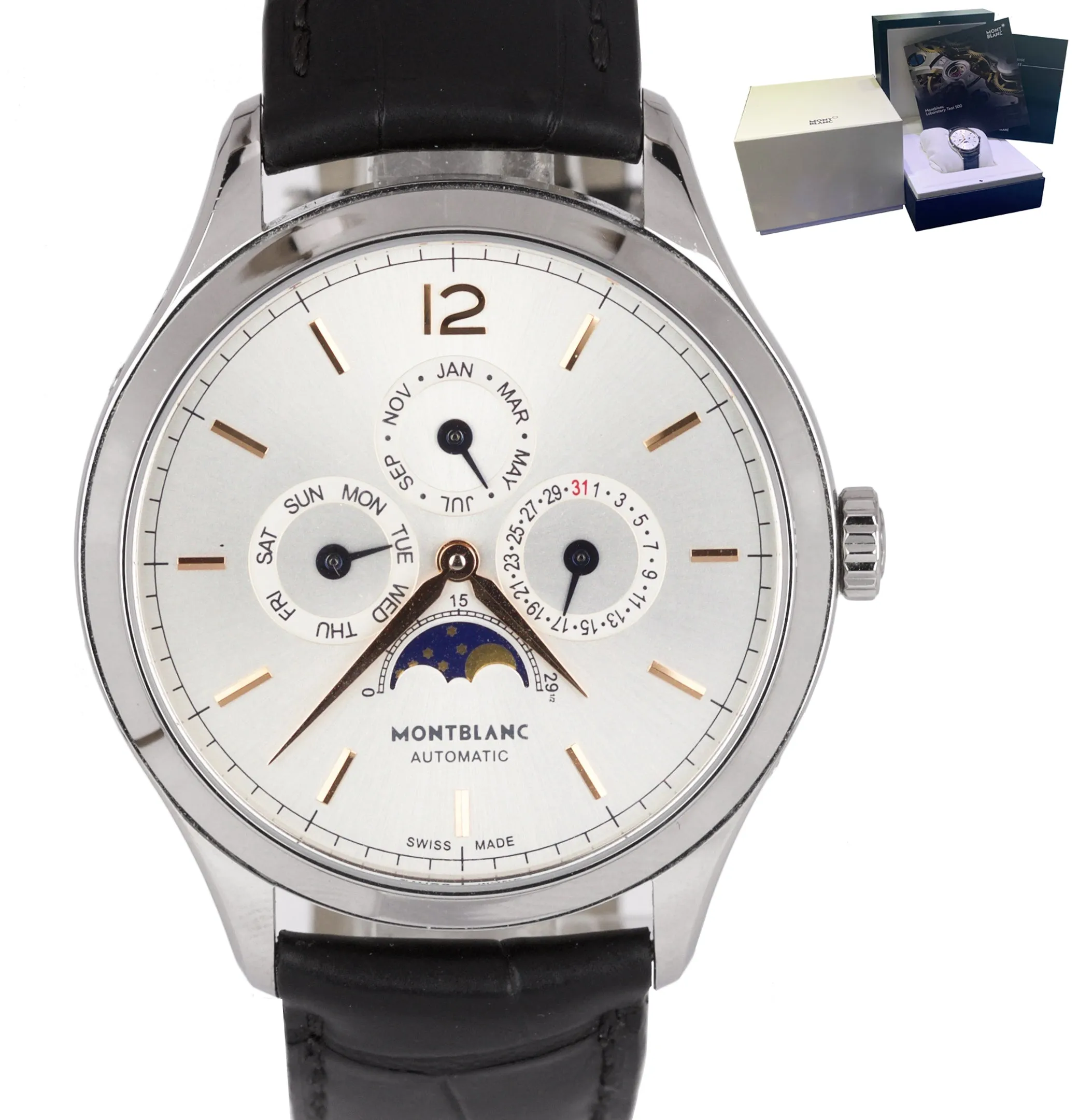 Montblanc Heritage Chronometrie Quantieme Annuel MB112534 38mm Stainless Watch