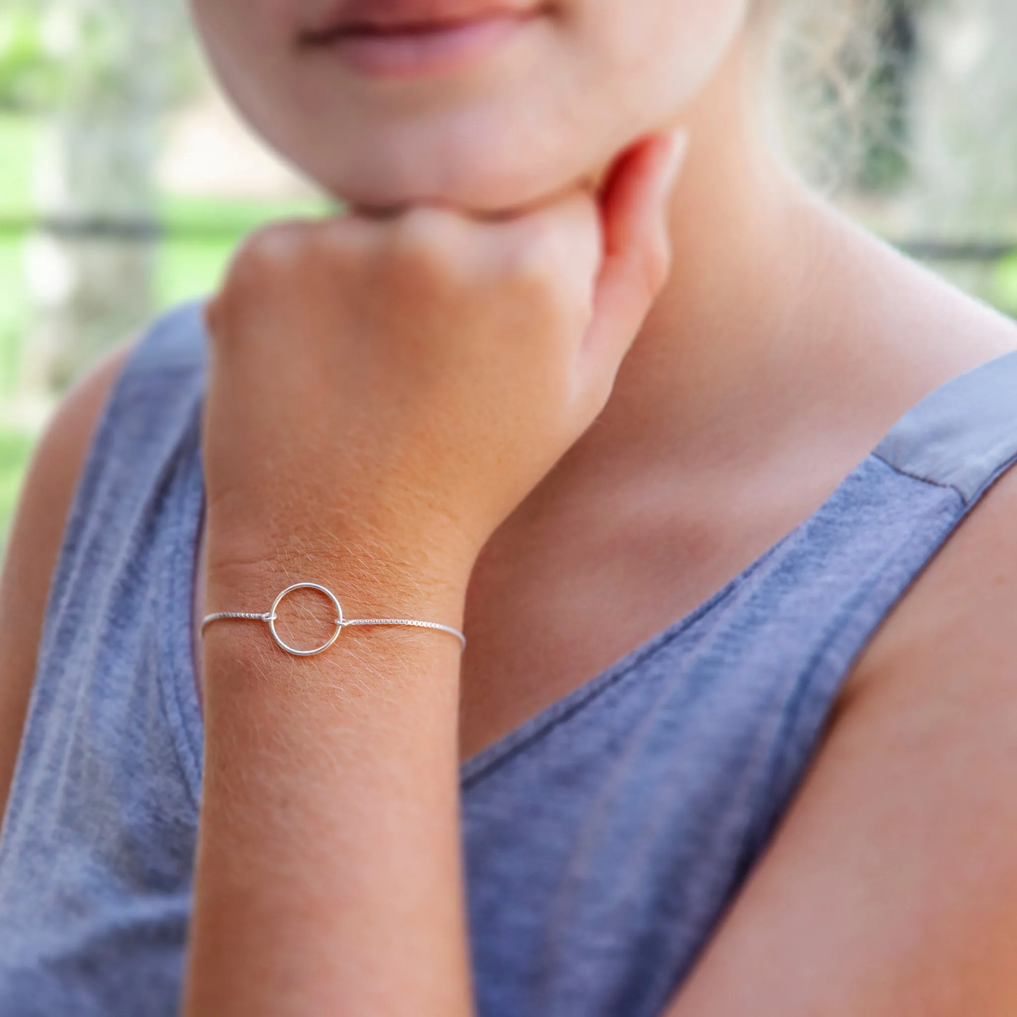 Mother Sterling Silver Bolo Bracelet on Personalized Jewelry Card