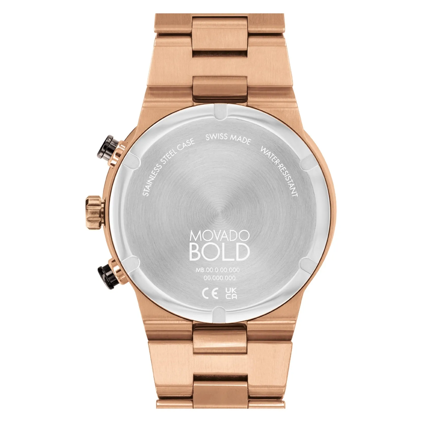 Movado Bold Fusion Mens Chronograph Bronze Tone Black Dial Watch