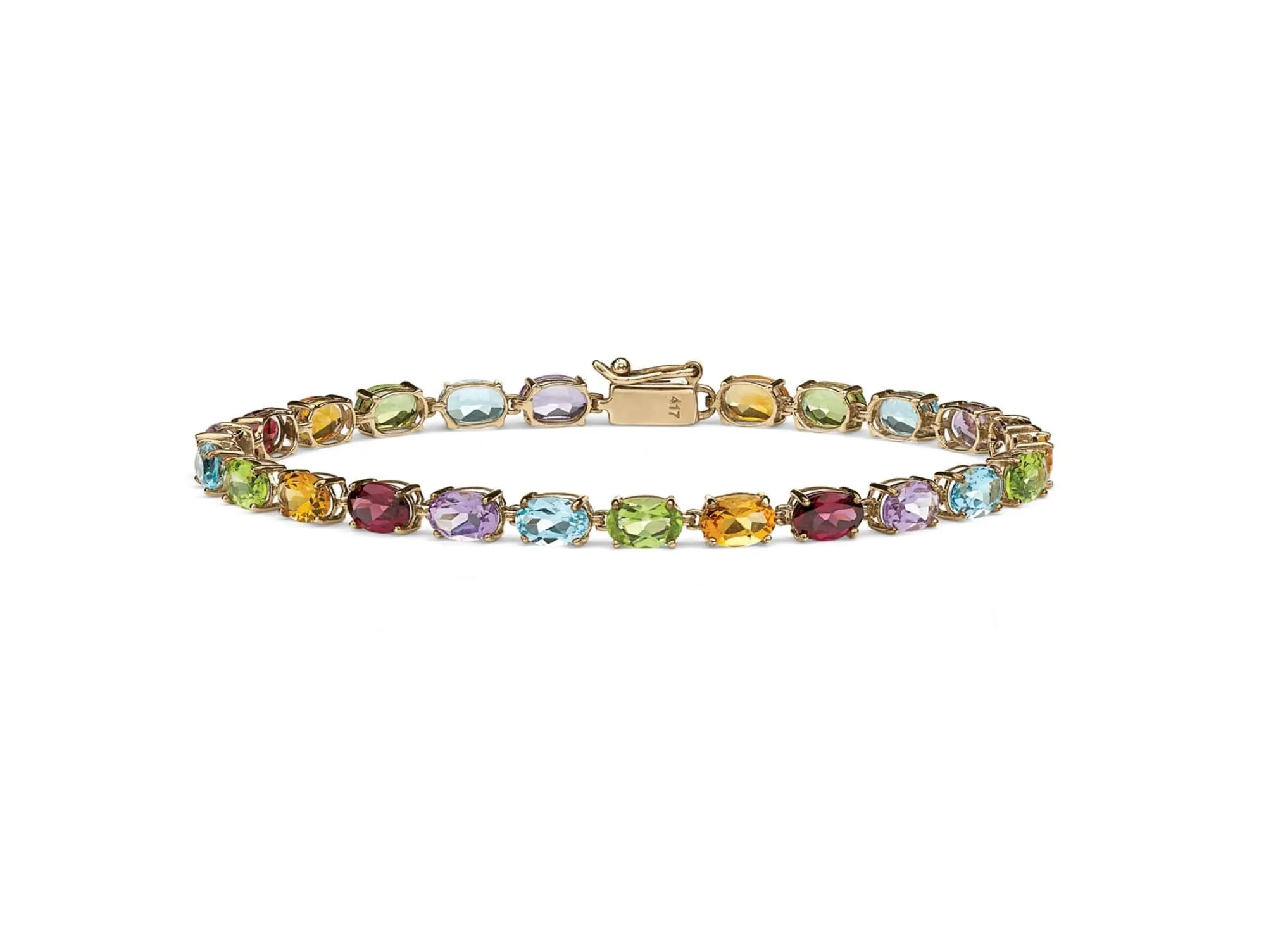 Multi Stone 925 Sterling Silver Tennis Bracelet Jewelry