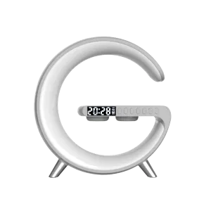 N69 Creative Gift Alarm Clock, Mobile Phone Multifunction 15W Wireless Charger With Speaker, Colorful Night Lamp
