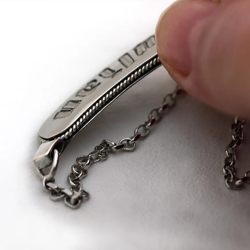 Name bar necklace- custom silver jewelry