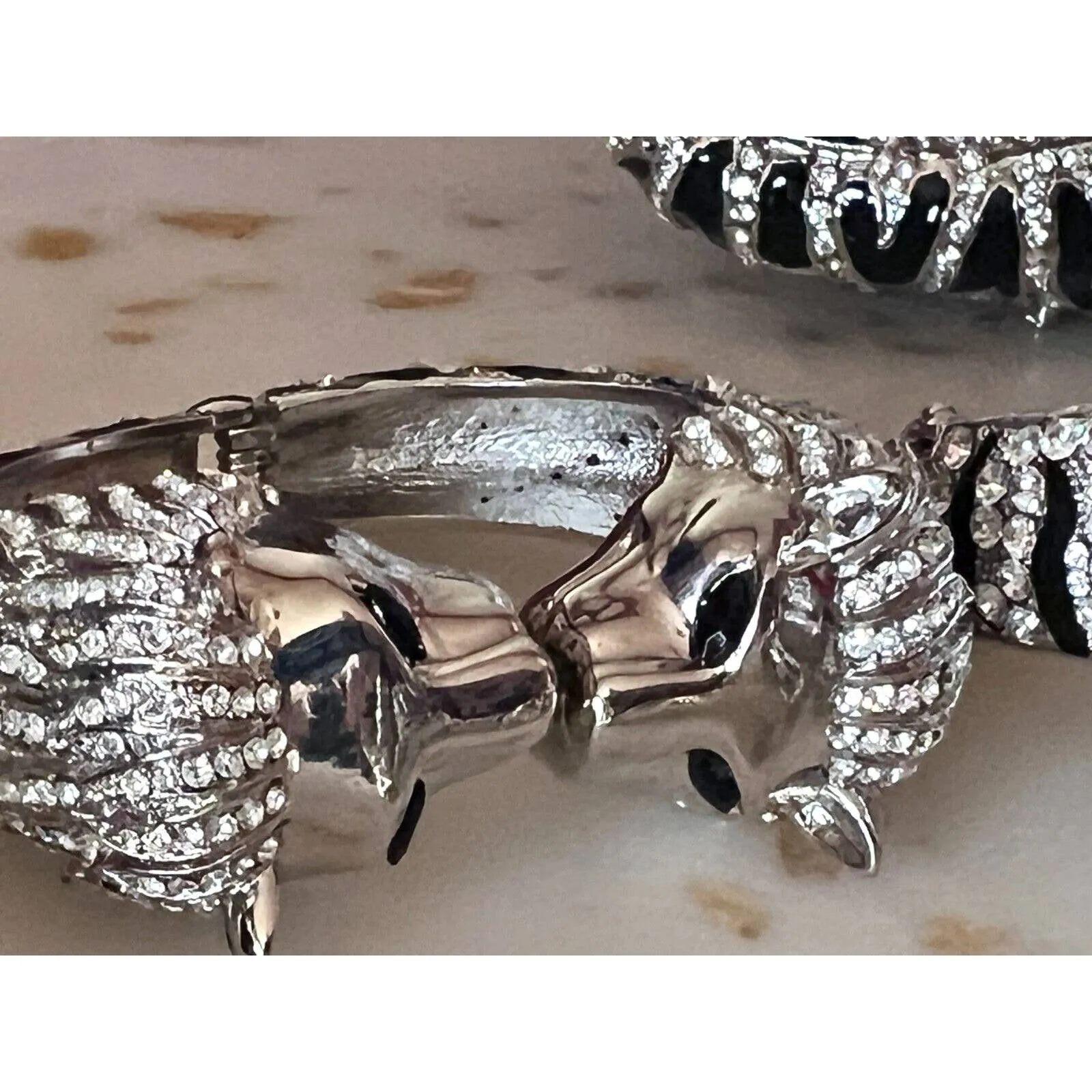 Natasha Tiger Crystal-Embellished Evening Clutch Minaudiere Bag NIB $398  MORE!